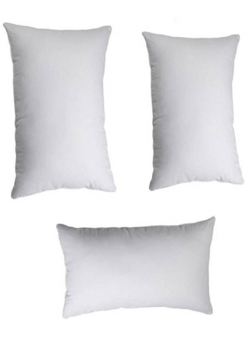 BOOMING PILLOW Polyester Fibre Beautiful Sleeping Pillow Pack of 3White 40x62