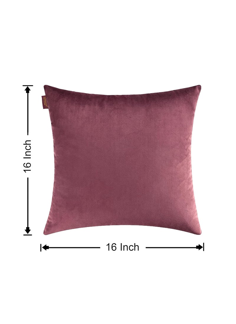 AEROHAVEN Premium Velvet Reversible Decorative Throw PillowCushion Covers with Invisible Zipper 16 x 16 Inch Wine