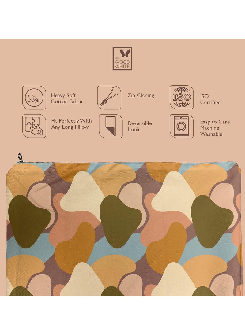 THE WOOD WHITE Microfiber Luxury Full Body Pillow with Removable Cover 18 x 54 Inch White Cuddle Pillow Olive Beach
