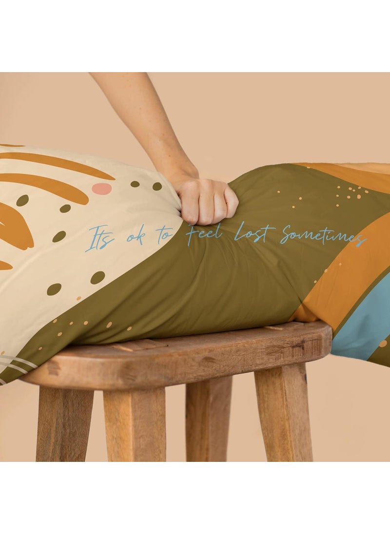 THE WOOD WHITE Microfiber Luxury Full Body Pillow with Removable Cover 18 x 54 Inch White Cuddle Pillow Olive Beach