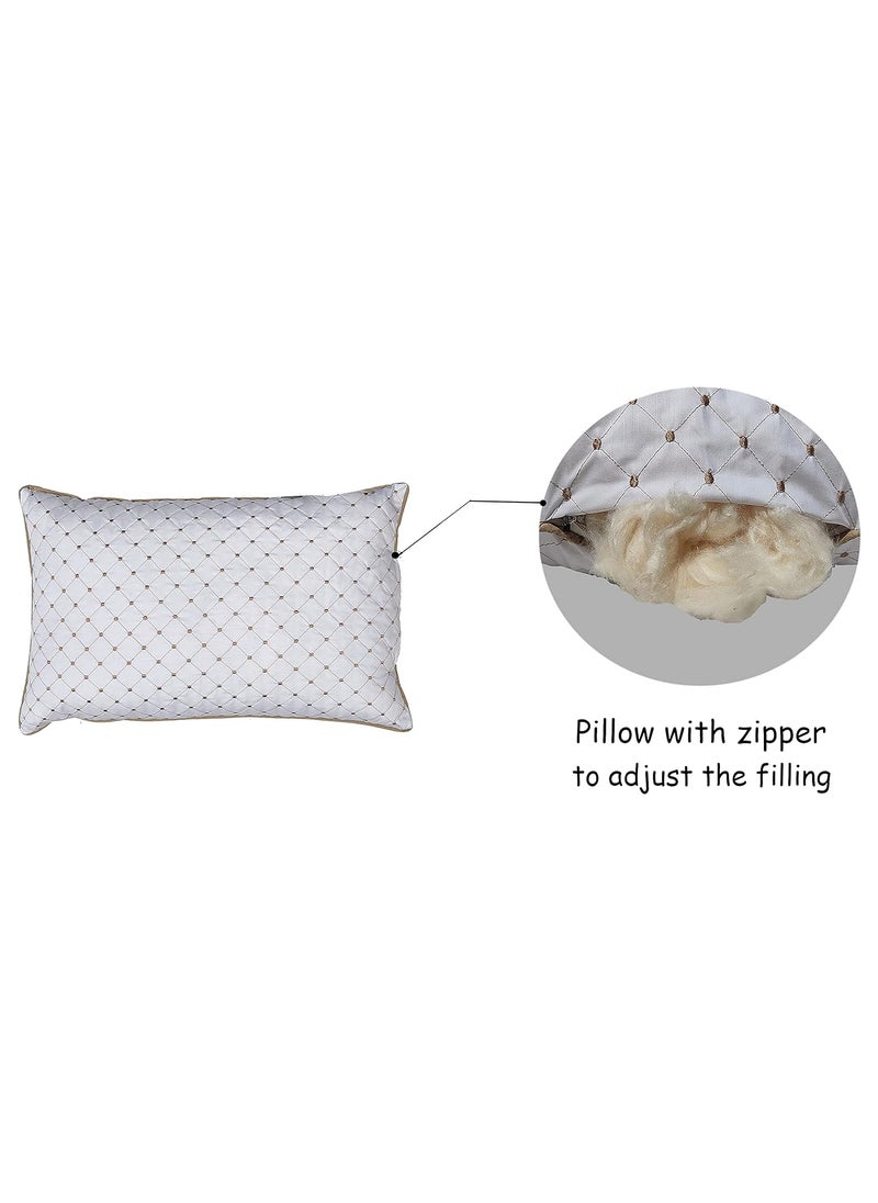 VG MATTRESSOrganic Silk CottonkapokIlavam panju Soft Sleeping Classic Pillows Size 27 X 17 inches Pack of 1 Pillow 1