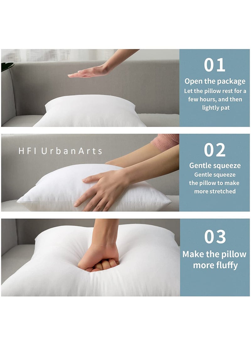 HFI UrbanArts Comfort Polyester Fiber Pillows Pack of 5 Pcs 16 x 24 Inches 40 x 60 Cms White