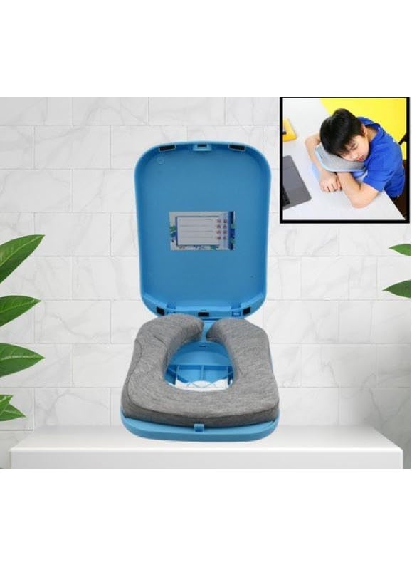 APURK Foldable Sleeping Pillow Portable U Shaped Soft Pillow for OfficeSchoolLibraryOutdoor Head Desk Cushion for Kids Nap Pillow for Travel Pack of 1Multicolor