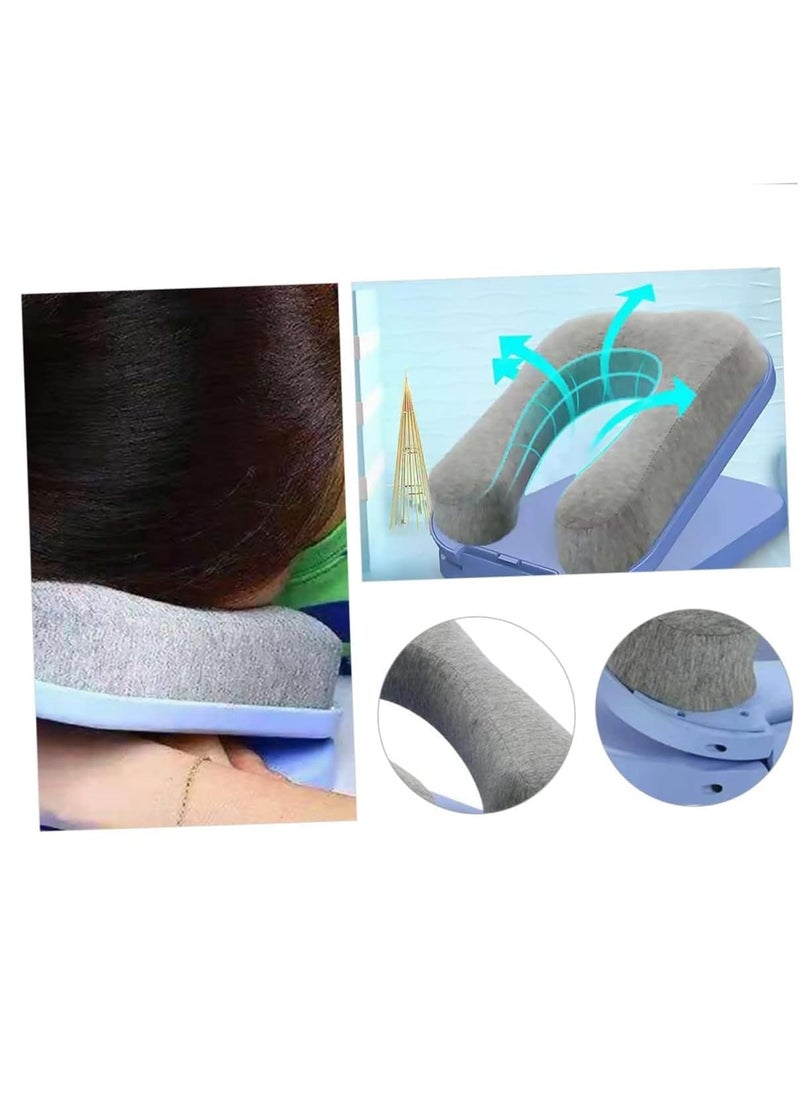APURK Foldable Sleeping Pillow Portable U Shaped Soft Pillow for OfficeSchoolLibraryOutdoor Head Desk Cushion for Kids Nap Pillow for Travel Pack of 1Multicolor