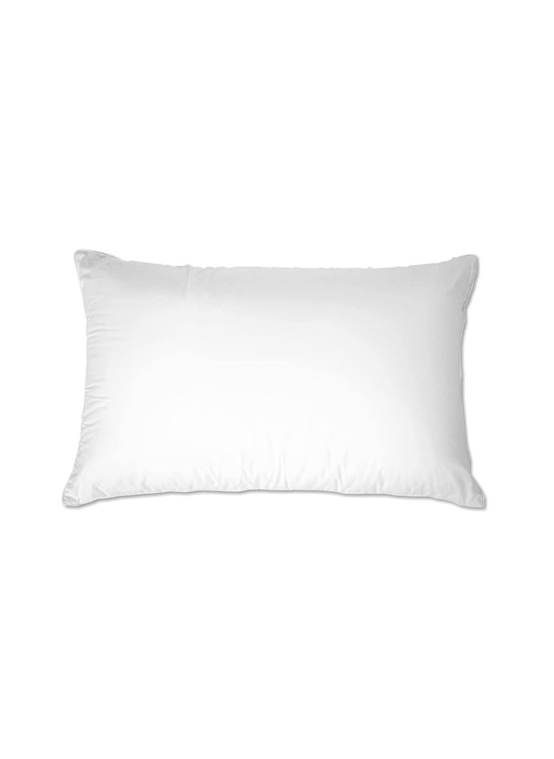 1 Pack Premium White Goose Down Feather Pillows for Back and Side Sleepers 500 TC 100 Cotton Fabric with Pillow Cover Size 20x30 inch