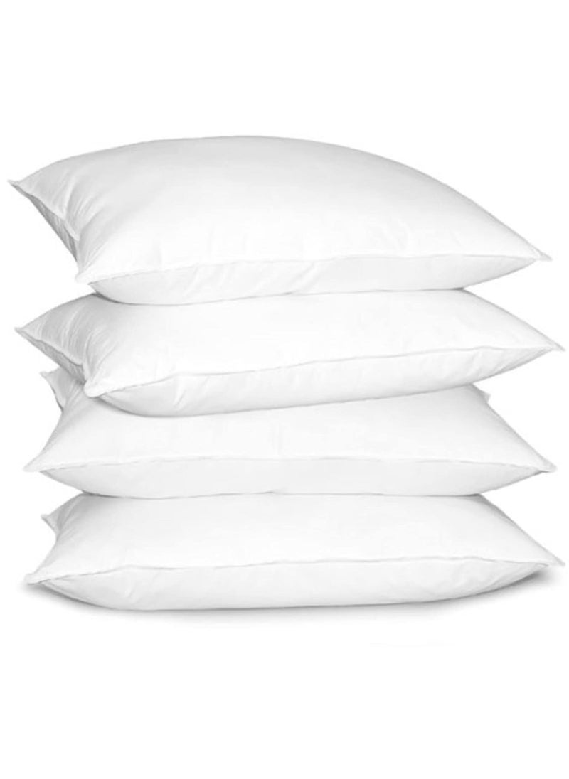 BOOMING PILLOW Polyester Fibre Attractive Sleeping Pillow Pack of 4White 47x64