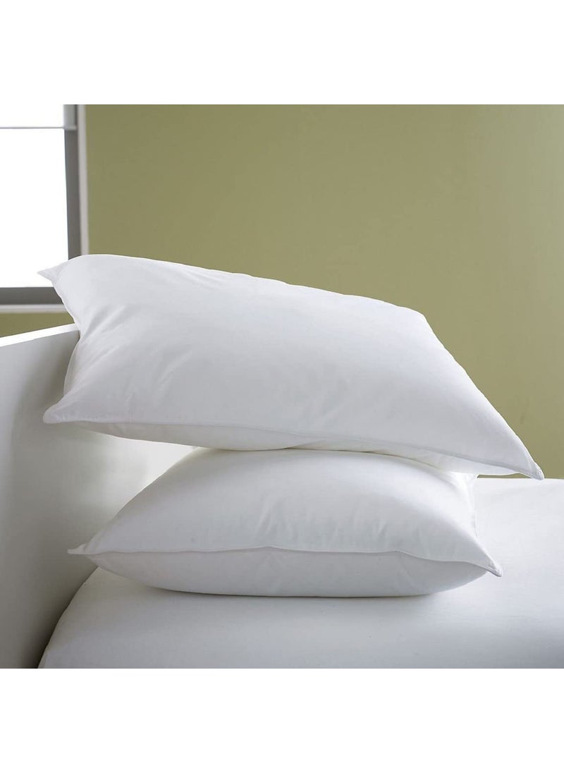 BOOMING PILLOW Polyester Fibre Beautiful Sleeping Pillow Pack of 2White 42x64