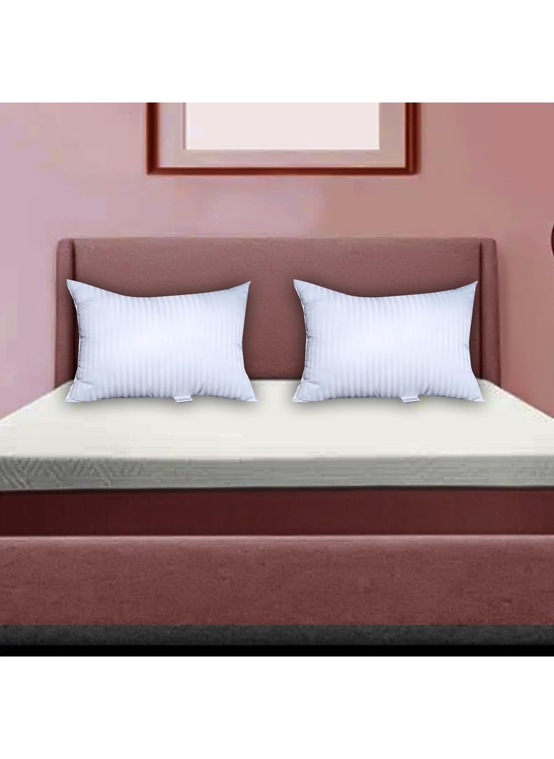 Eesysoft Bedding Bed Pillows for Sleeping Size 16x24 White 2 Pcs Cooling Hotel Quality for Back Stomach or Side Sleepers Pack of 2