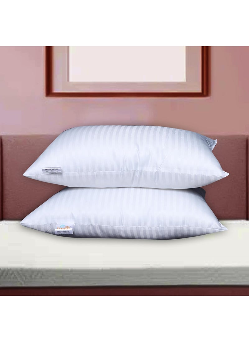 Eesysoft Bedding Bed Pillows for Sleeping Size 16x24 White 2 Pcs Cooling Hotel Quality for Back Stomach or Side Sleepers Pack of 2