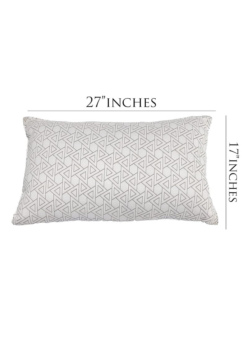 VG Mattress Organic Silk CottonkapokIlavam Sleeping Soft White Striped Classic Pillows Size 27 X 17 inches Off White 2