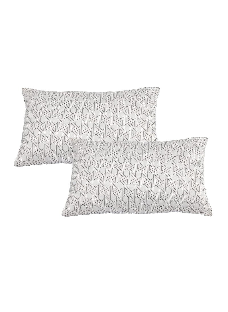VG Mattress Organic Silk CottonkapokIlavam Sleeping Soft White Striped Classic Pillows Size 27 X 17 inches Off White 2