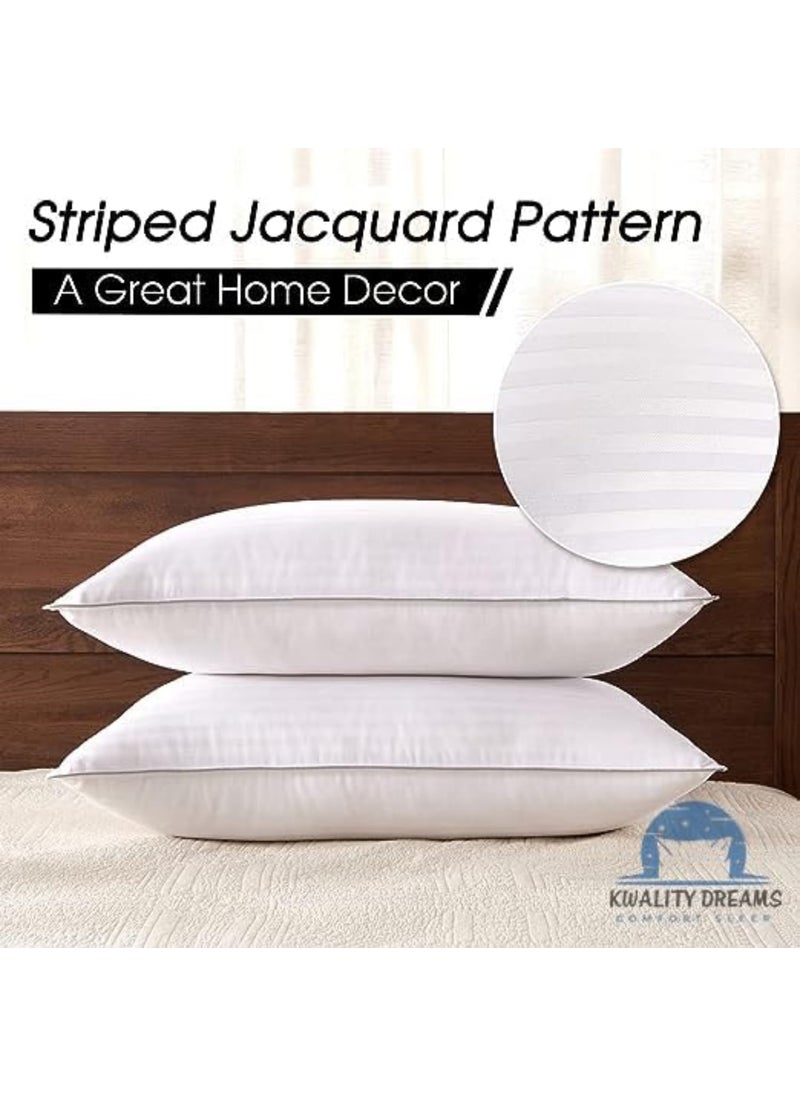 Standard Kapok Pillow for Sleeping Hypoallergenic Down Alternative Pillows Best for Cervical Back and Neck Issues Soft Rui Pillow Color Milky White Size 17X27 inch