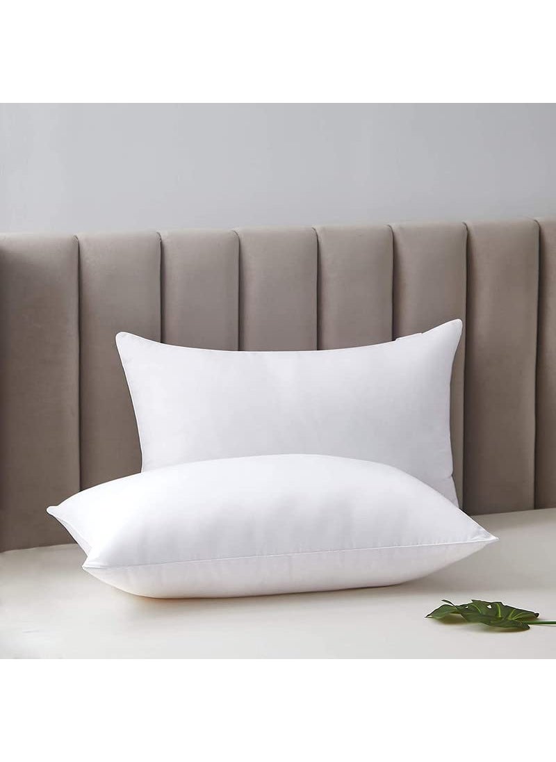 Jaipur Linen Microfibre Polyester 3Piece Bed Pillow Set 17 X 27 Inch White