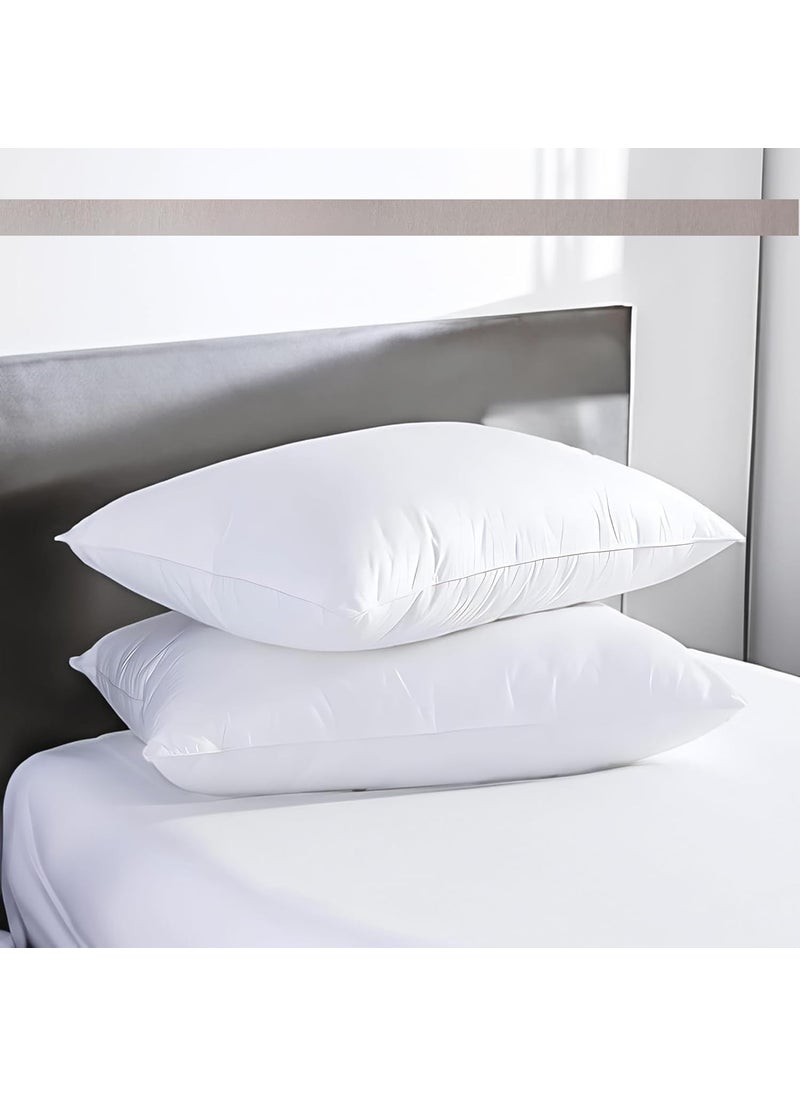 Pro Linen Super Soft Cotton with Microfiber Filled Pillow White Size 45 X 70 Cms Queen Pack of 2