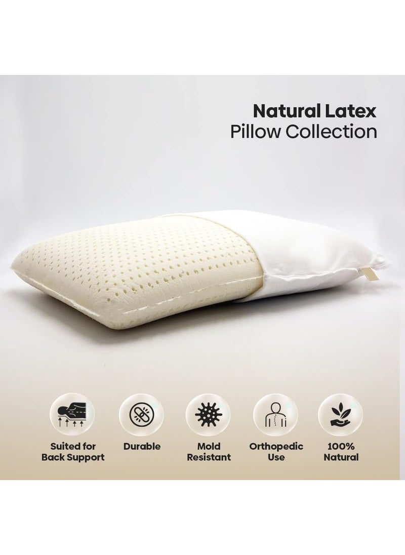 SLEEP XPERT Adaptex Pro 3 Layer Adjustable Memotex Orthopedic Pillow Natural Latex Memory Foam Pillow Free Viscose Cotton Zipper Cover 3 Years Replacement Warranty 25x17x5 Inch Pack of 4