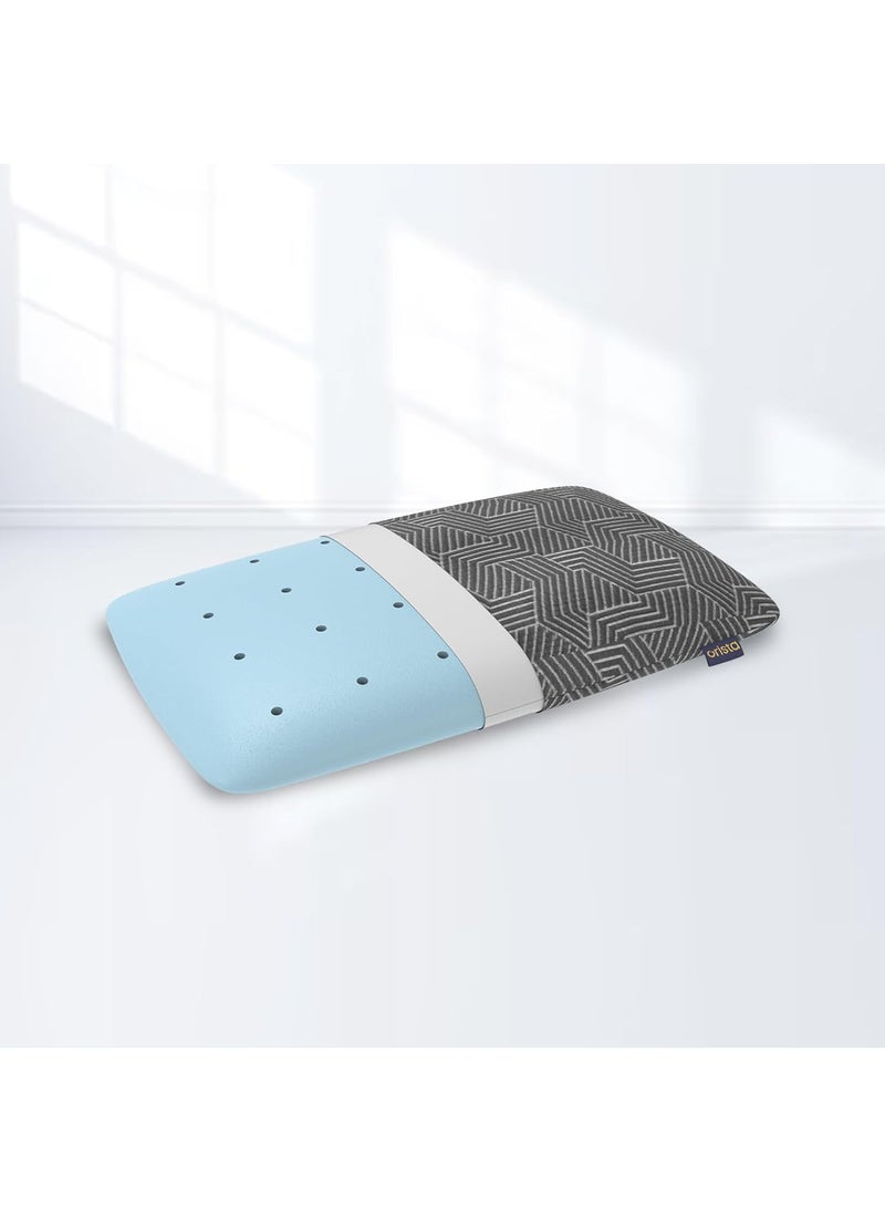 Orista Advance Gel Blended Memory Foam Sleep Enhancer Pillow 2 Year Warranty Cushions Neck Shoulder Pain Relief Orthopedic Pillow Back Side Stomach Sleepers 24 x 16 x 3 Inch Set of 1
