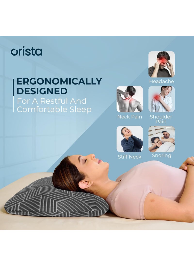 Orista Advance Gel Blended Memory Foam Sleep Enhancer Pillow 2 Year Warranty Cushions Neck Shoulder Pain Relief Orthopedic Pillow Back Side Stomach Sleepers 24 x 16 x 3 Inch Set of 1