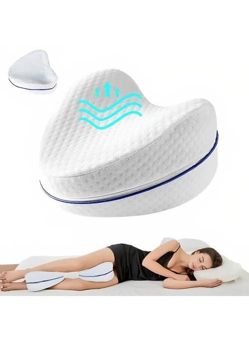EBOFAB Sleeping Memory Foam Leg Pillow ack Hip Joint Knee Pain Relief Cushion with Washable Cover Leg Pillow for Back Pain