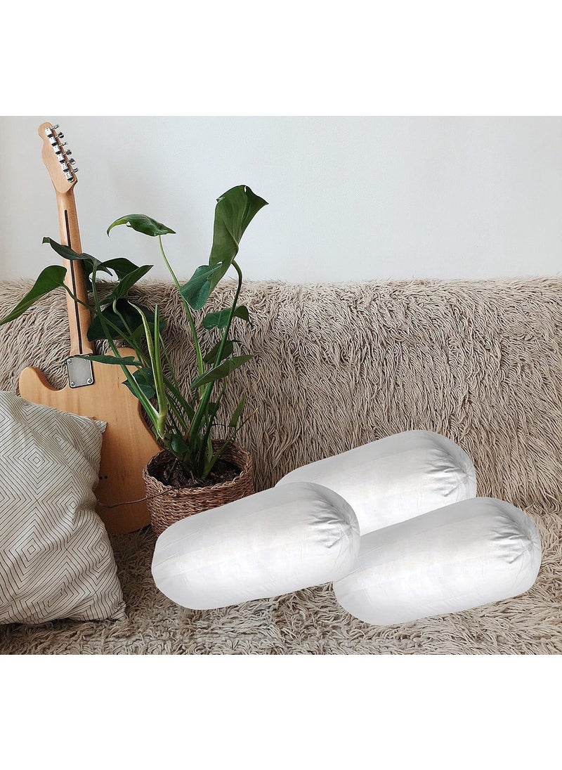 JDX Cotton White Bed Bolster Pillows Set of 5