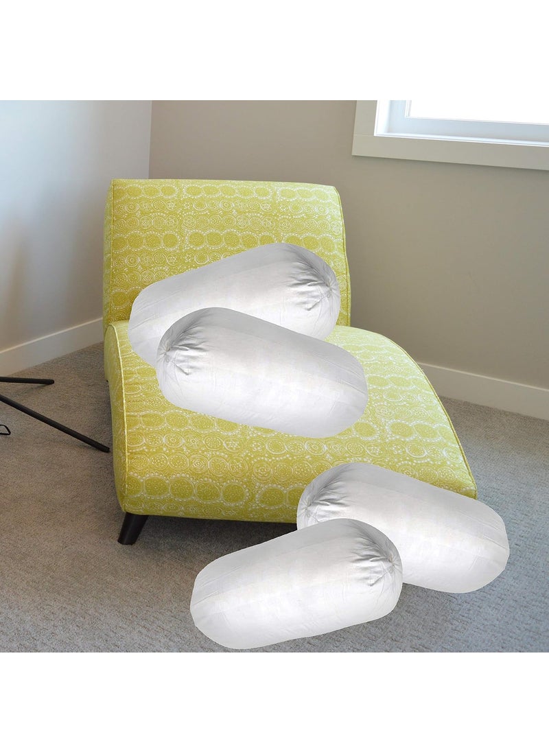 JDX Cotton White Bed Bolster Pillows Set of 5