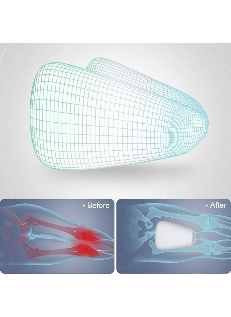 TORIOX Memory Foam Leg Pillow for Back Hip Leg Knee Support Contour Legacy Leg Positioner Cushion White pack of 1