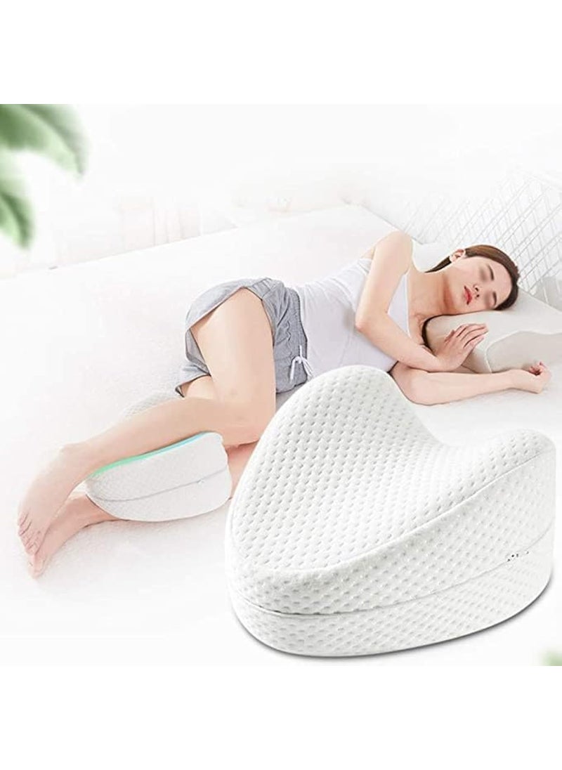 Vrinda Homes Sleeping Memory Foam Pillow Cushion Cotton Leg Pillow for Back Hip Legs Knee Support for Sleeping Pregnancy Leg Cushion Pain Relief Leg Pillow Support Knee Wedge Pillow