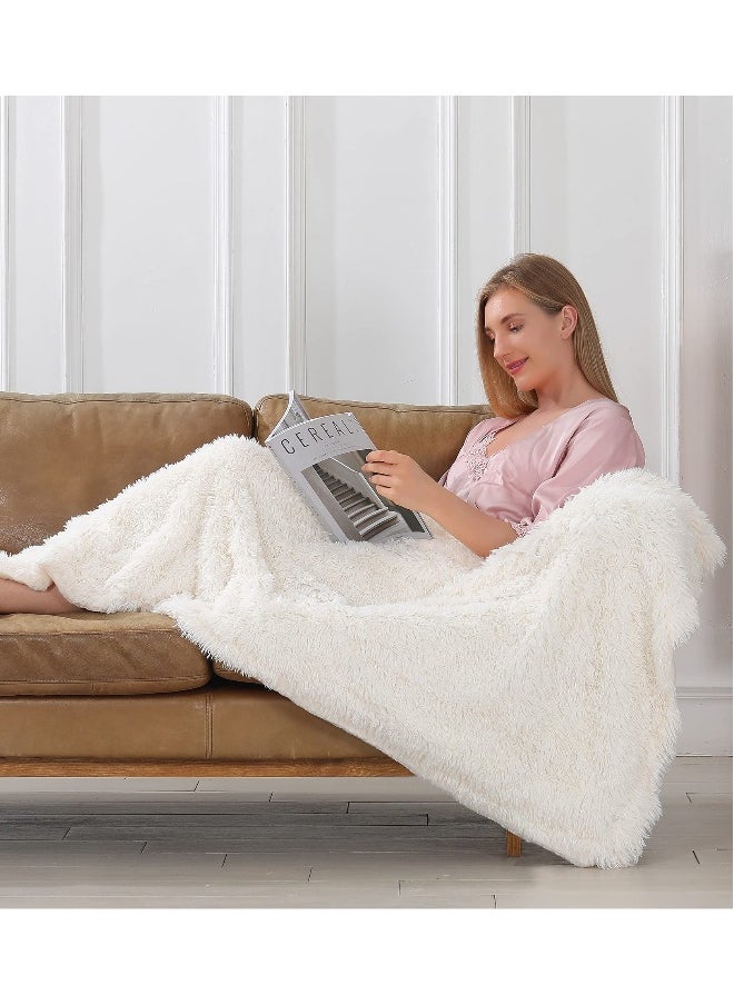 Cozy Extra Soft Fuzzy Faux Fur Throw Blanket 50