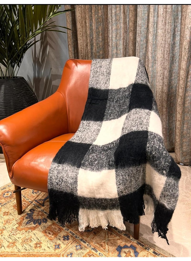 RHOME Acrylic Sofa Throw Throw Blanket for Living Room Sofa Chair Couch Reversible Breathable Throw Throws for Gifting Size 55 X 63 Inch 138 X 158 Cm