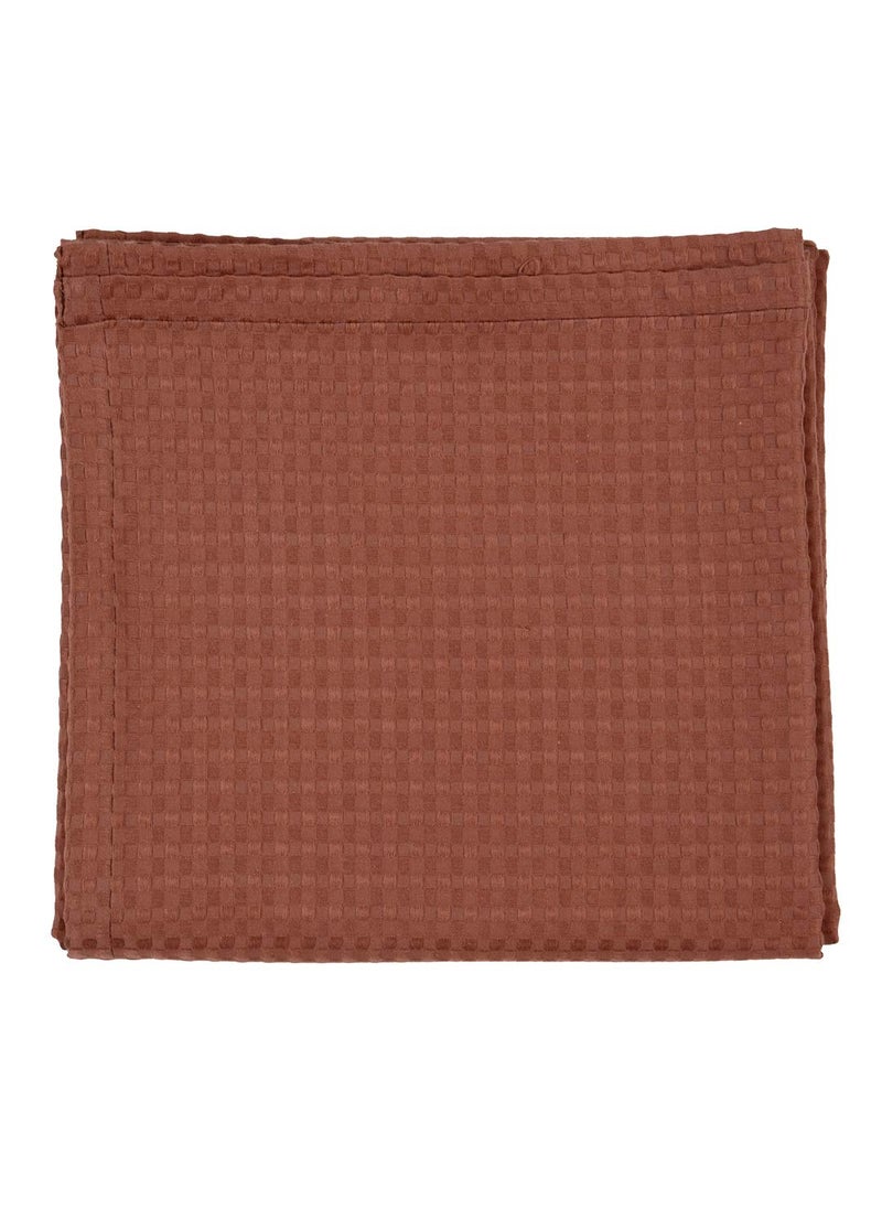 Saral Home 100 Cotton Unique Waffle Design ThrowSofacover 140x210 cmBrown