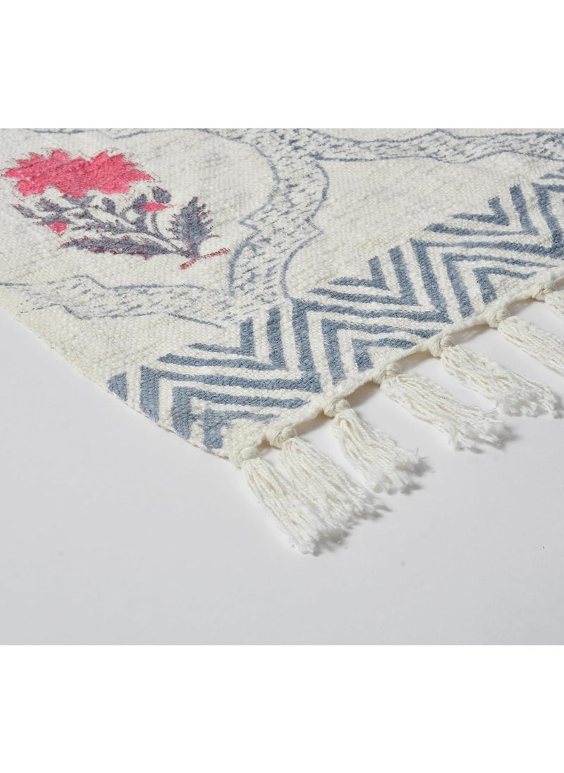 HomewayTex 100 Cotton Livo Block Printed Throw Sofa ThrowBed Throw and Blanket Etc Size130X180 CMS OR 52X70 INCH ColourMulti