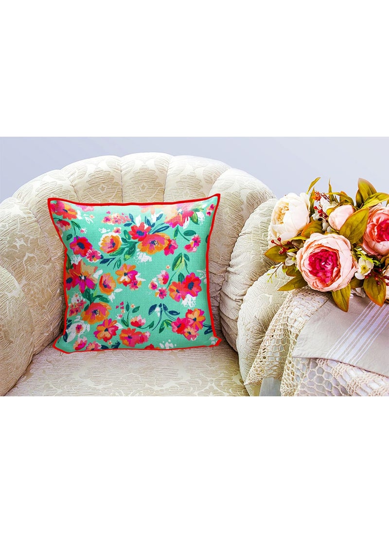 DREAMVIO Jute Exclusive Decorative ThrowPillow Covers Cushion Covers For Living Room Bed Room SofaChairs PackSet Of 5 Multicolour Size 16 X 16 Inches 200 tc