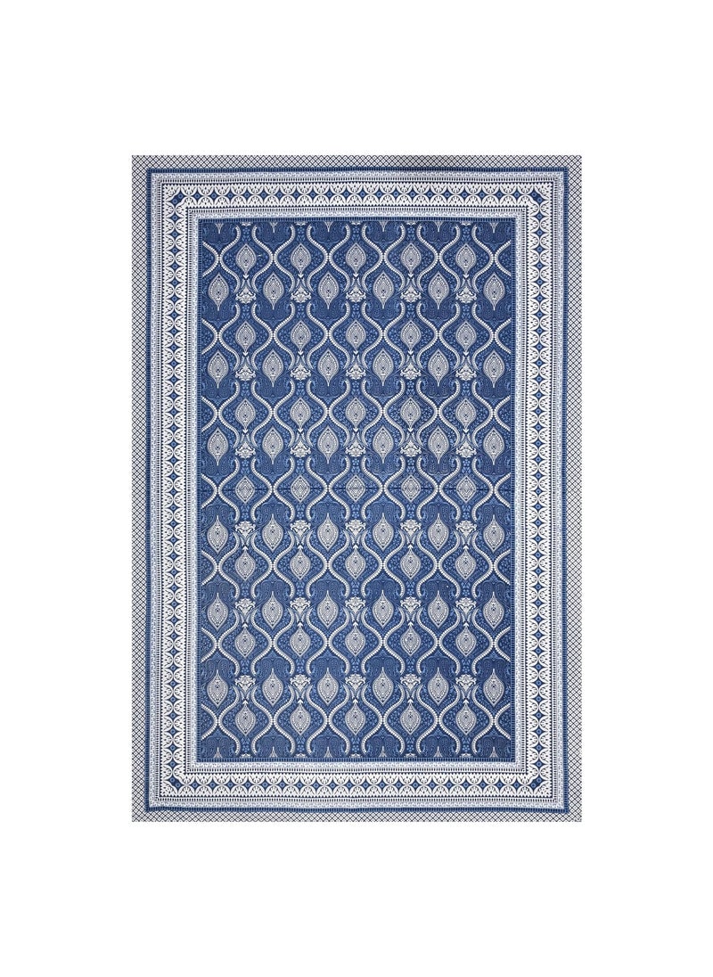 Urban Jaipur Pure Cotton Single Bedsheet for Single Bed 100 Cotton 240 TC Single Bedsheet with One Pillow Cover Rajasthani Jaipuri Print Jaal Print 60x90 Inches Blue