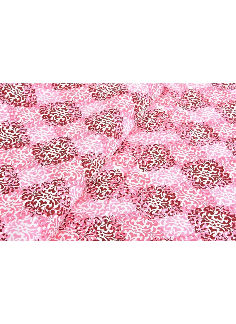 EasyGoods 240 TC Cotton Bedsheet for Double Bed Floral PinkEthnic24 Bedsheet King Size Bed CottonKing Size BedsheetDouble Bedsheet with 2 Pillow Covers 90x108 InchHandcrafted Bed Sheets