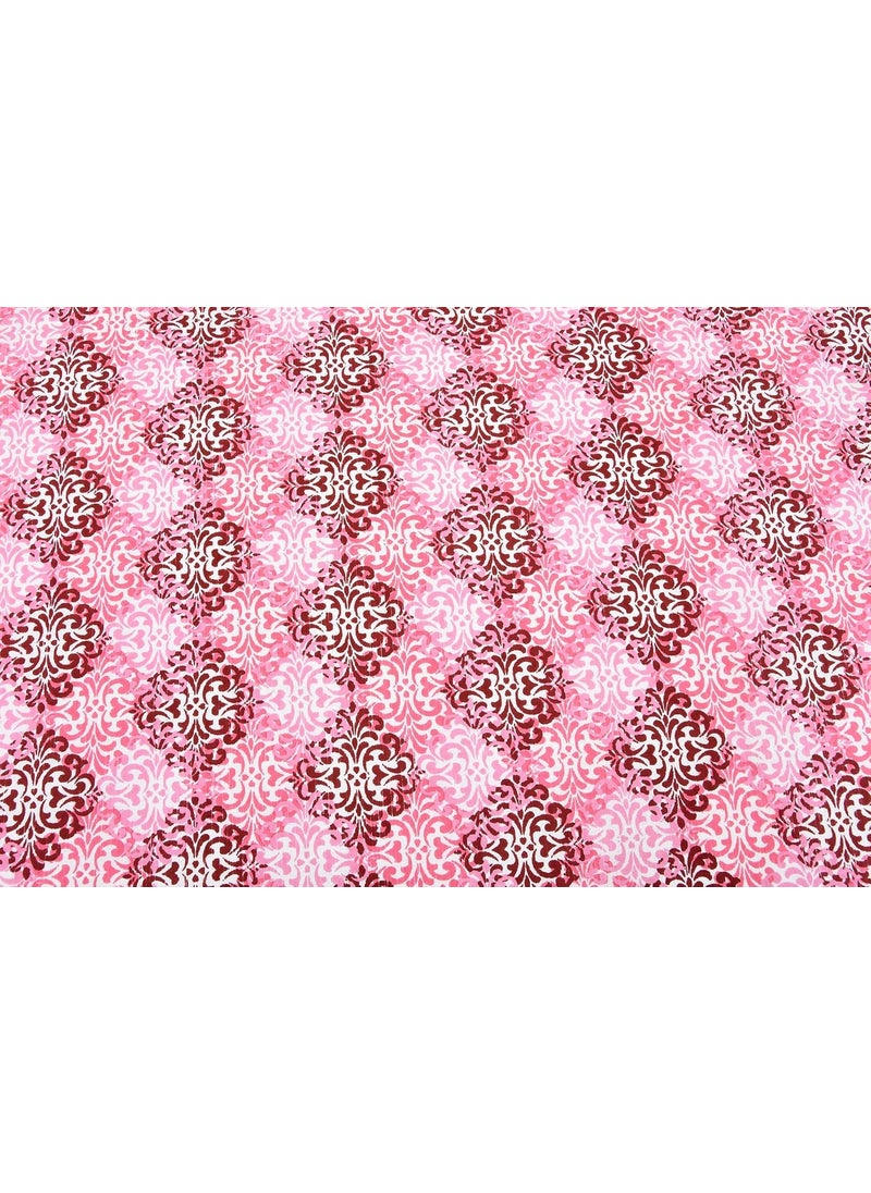 EasyGoods 240 TC Cotton Bedsheet for Double Bed Floral PinkEthnic24 Bedsheet King Size Bed CottonKing Size BedsheetDouble Bedsheet with 2 Pillow Covers 90x108 InchHandcrafted Bed Sheets