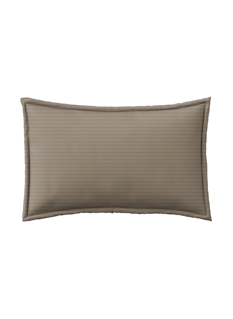 COZY FURNISH Super Soft Brushed Microfiber Cotton Satin Striped Elastic Fitted Bedsheet with 2 Pillow Covers72X78Inches Elastic on All Around Side to Grip The Mattress