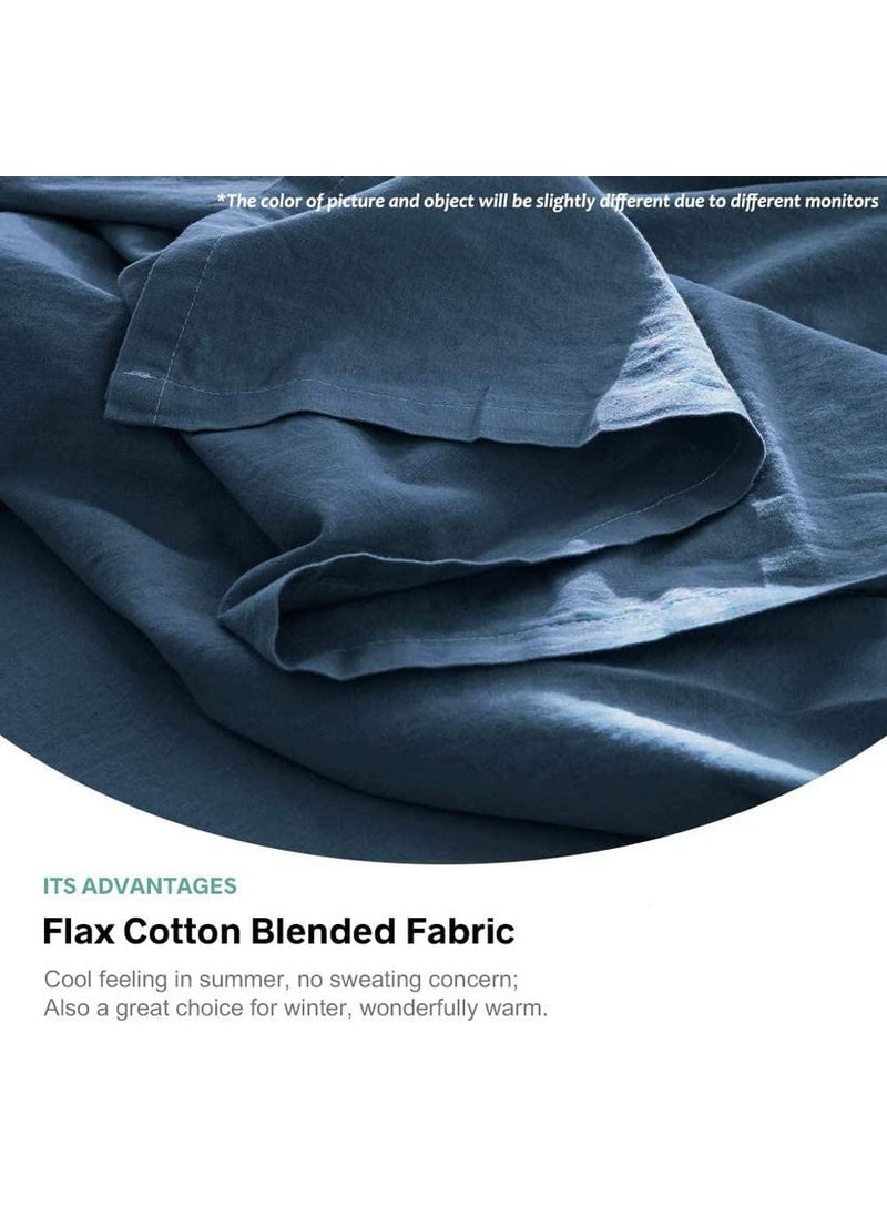 Cultiver Bedsheet for Double Bed Solid Colour King Size with 2 Pillow Covers Queen Plain Colour Bedsheet Ultra Soft Brushed Micro Fabric Shrinkage Fade Resistant 90x100 Inches Blue Color