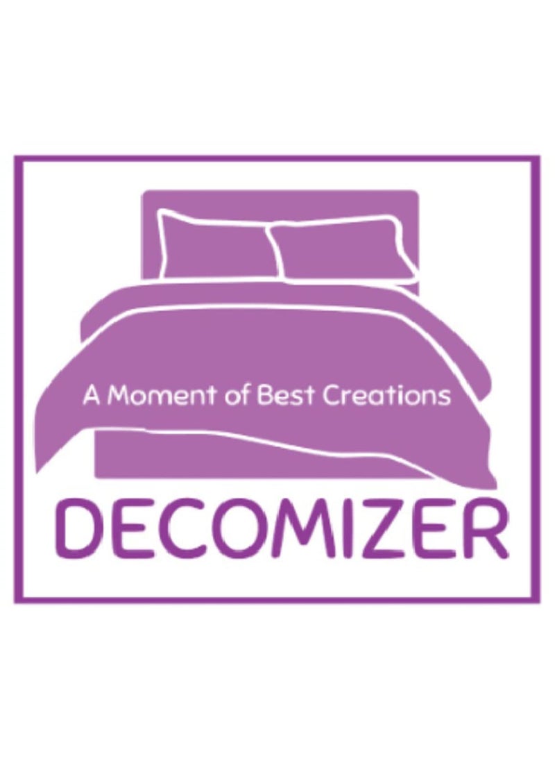 DECOMIZER XL Diwan Set 100 Pure Cotton Designer 1 60 X 90 in Bedsheet5 16x16 in Cushion Covers and 2 Booster Covers 8 PCS Set Diwan Set125 Design Orange and Grey