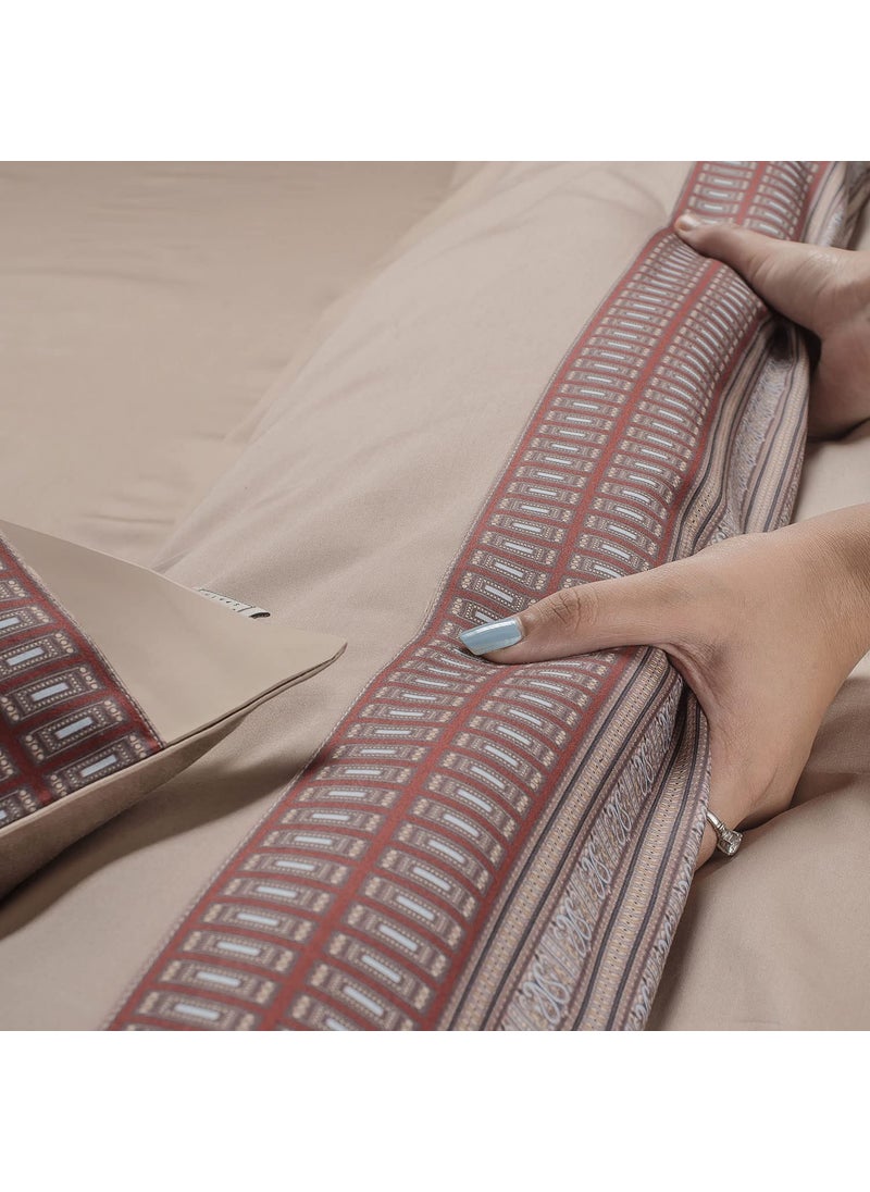 Spread Spain Cotton Villa Barcelona Bedsheet Super King Size with 2 Pillow Cases 500 Thread Count 108 x 108 Inch Mouse