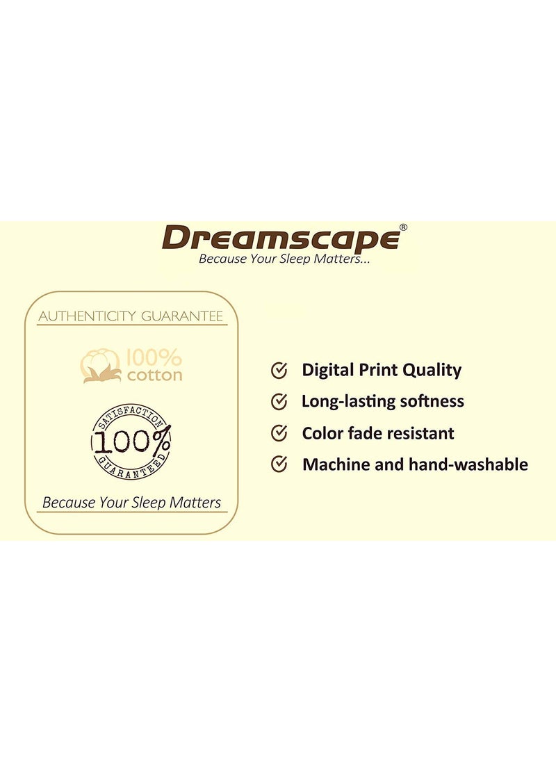 Dreamscape Cotton 220 Tc Double Bedsheets with Pillow Cover Self Striped Pink