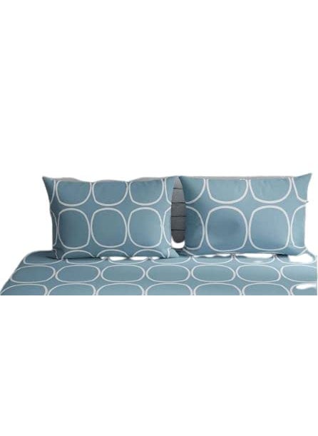 Castiqa Elastic Fitted Supersoft Premium Brushed Cotton 200TC Double Bedsheets Queen Size 60x78 Inch150x195Cm with 2 Contrast Pillow Covers Fits Upto Mattress of 10 Inches Blue B