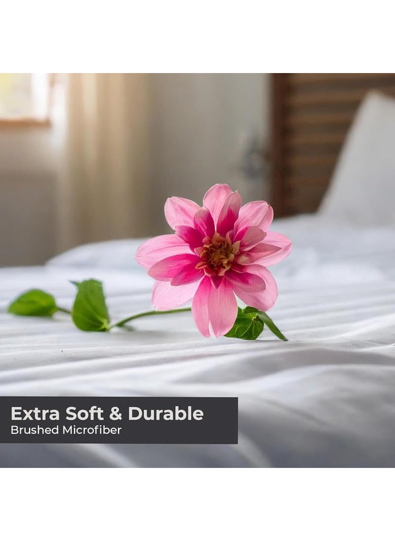 Bhoomi Impex 186 TC Bedsheet for Double Bed Brushed Microfiber Bedding Flat Bedsheets Include Pillowcase Soft Microfiber Breathable Wrinkle Fade Resistant Cooling Sheets Baige_Double