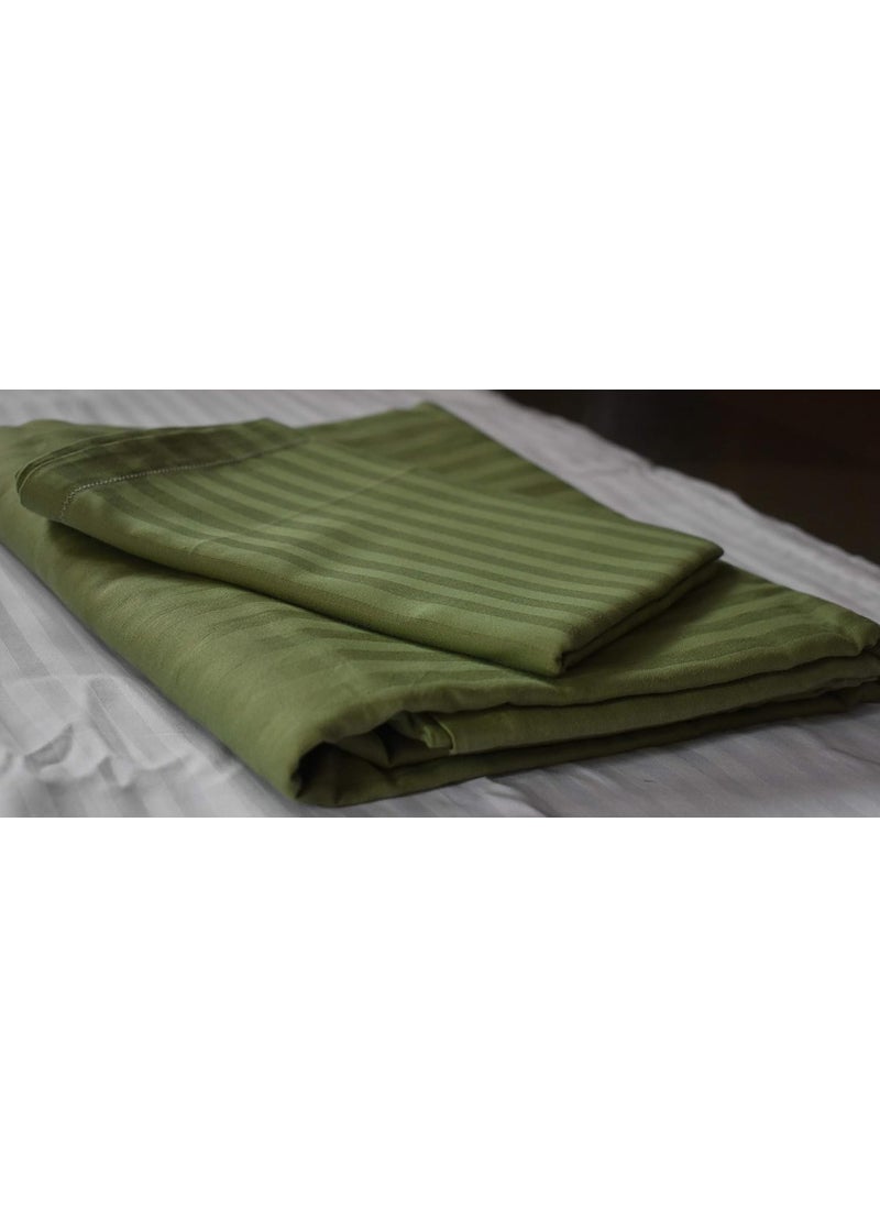 Comfy Cotton 210 TC Double Bedsheet with 2 Pillow Covers King Size Moss Green