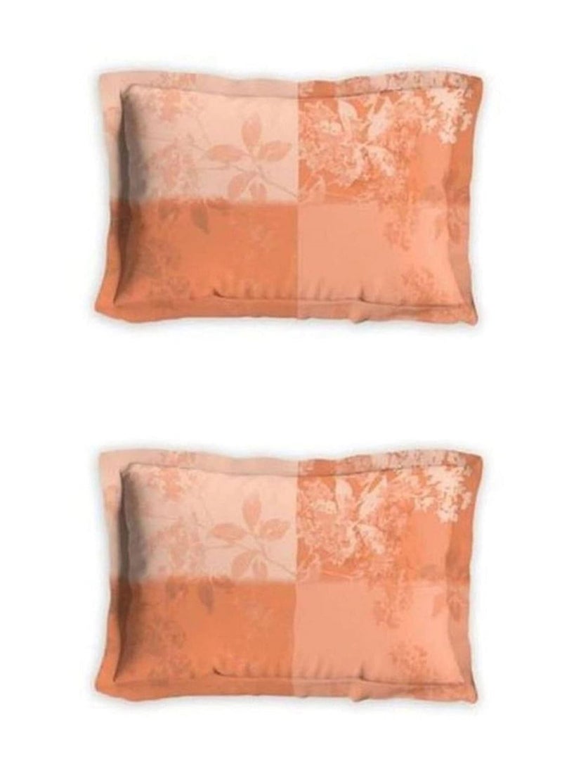 DDECOR Autumnal 100 Cotton Double Bedsheet with 2 Pillow Covers Brown