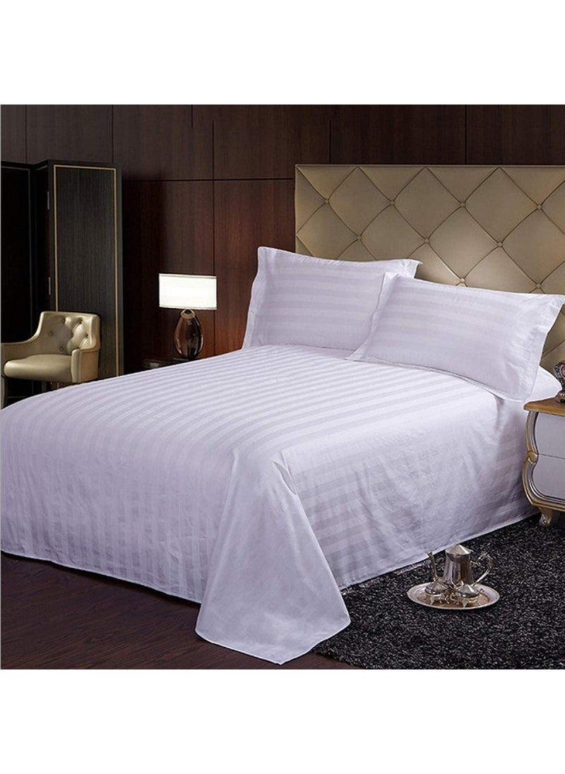 Comfy Cotton 210 TC Double Bedsheet with 2 Pillow Covers King Size White
