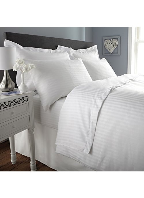 Comfy Cotton 210 TC Double Bedsheet with 2 Pillow Covers King Size White