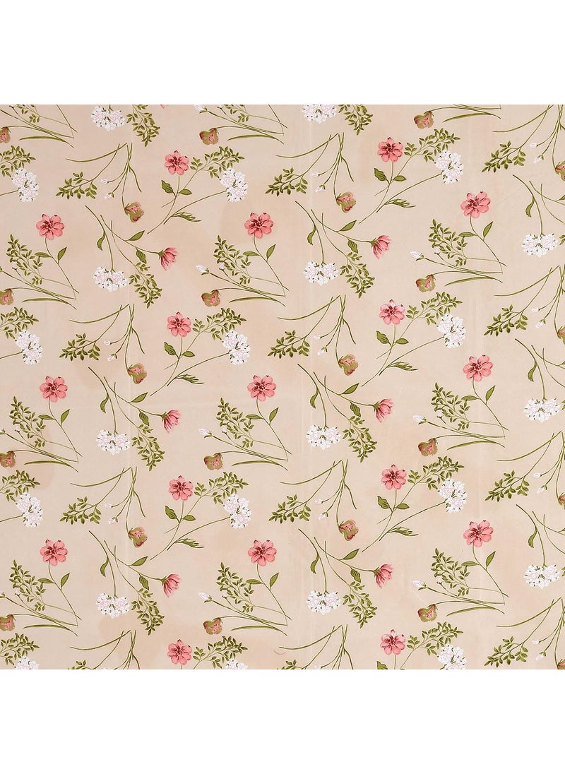 EasyGoods Super Soft Twilight Floral Bedsheet Bedsheet for Double Bed King Size Double Bedsheet with 2 Pillow Covers Premium Printed Flat Bed Sheet 106x107 inch Light Brown