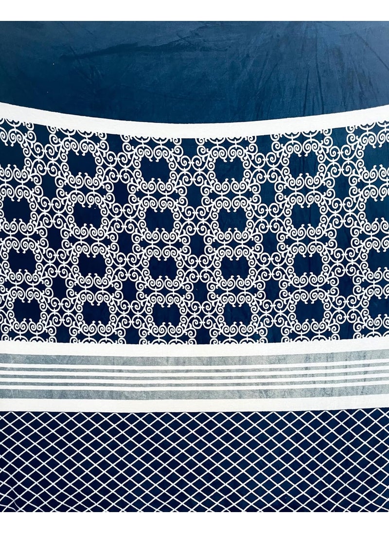 PRINDA Presents Luxurious FlannelWarm Single Elastic Fitted Bedsheet Fully Elasticized with 1 Pillow CoversBlue