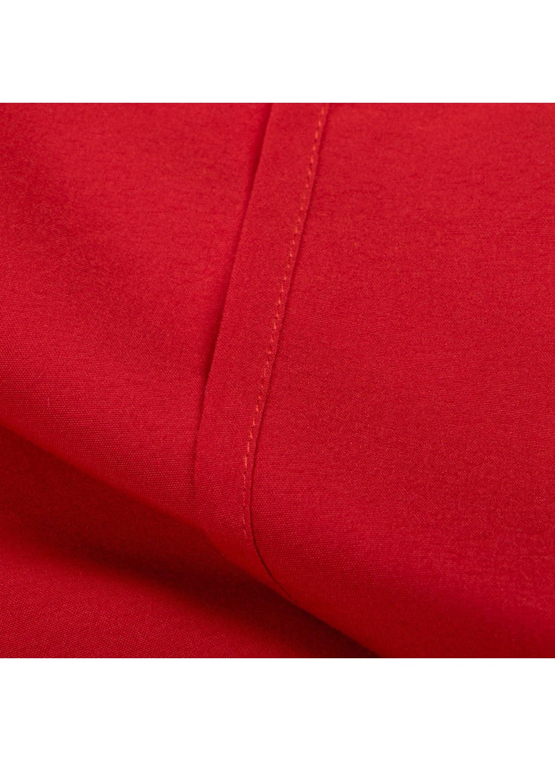 Ackross Home 100 Microfiber Single Bed Sheet with 1 Pillow Cover Breathable WrinkleFree and Soft Touch Solid Sheet for Hotels Guest Houses BBs Red Small Single