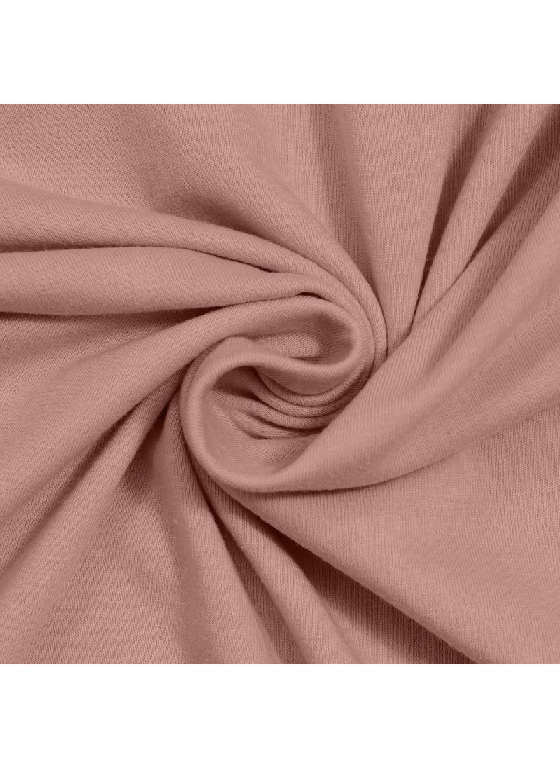 Haus Kinder Wrinkle and Iron Free 100 Cotton Jersey Soft TShirt Fabric Elastic Fitted Bedsheets King Size with 2 Pillow Cover Fits Up to 8 Mattress 78 X 72 Solid King Size Pink
