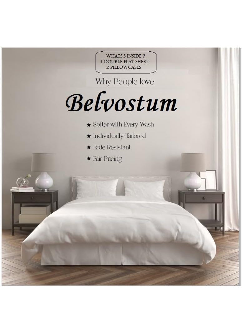 Belvostum Microfiber Checkered Double Bedsheet with 2 Pillows Covers 90x100 Inches Dark Gray